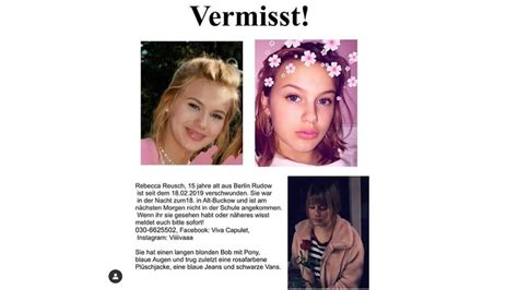 Findbecci Freunde Suchen Verzweifelt Vermisste Rebecca Reusch Aus Berlin