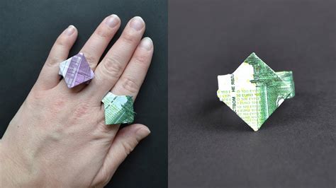 Origami Ring Raute Euro Geldschein Geld Falten Money Origami Ring