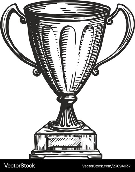 Winner Trophy Award Win Winning Champion Symbol Vector Image