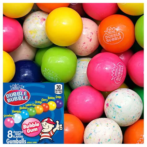 Dubble Bubble Assorted Fruit Flavored 10 Gumballs