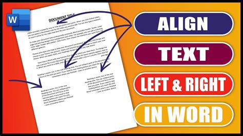 In Word How To Align Text To The Left And Right Easy Tutorial Youtube