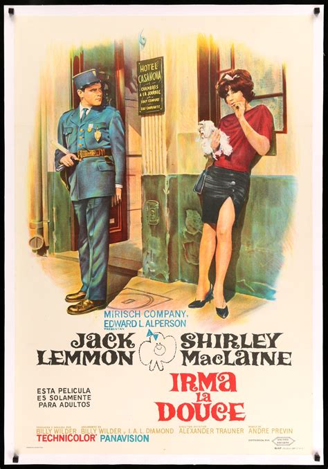 Irma La Douce 1963 Póster De Película Argentina Original Original Film Art Vintage Movie