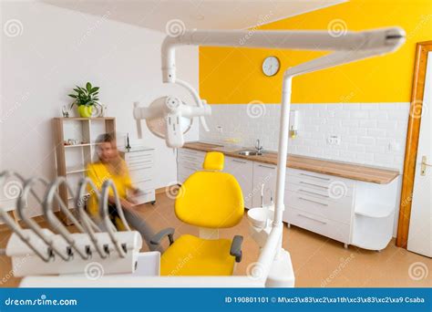 Medical Equipment And Stomatology Concept Yellow Dentistry Stock Image