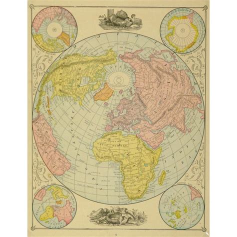 World Map 1890 Chairish