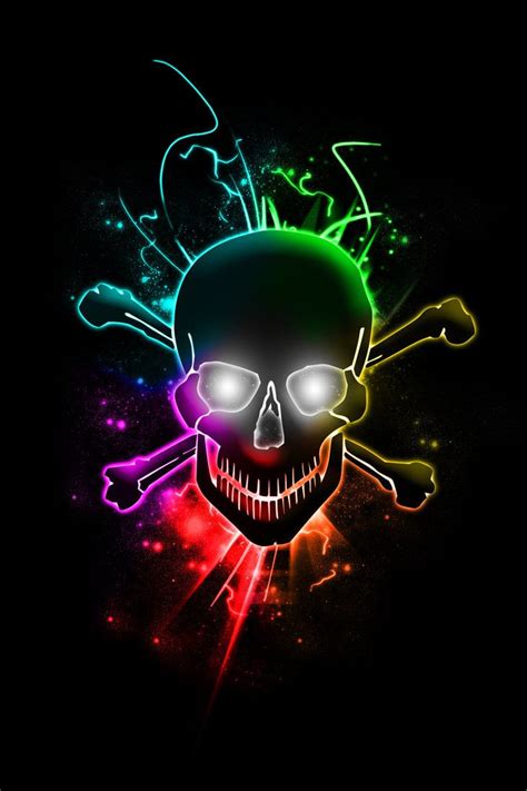 Glowing Skull By Chemikal Graphix Amoled Wallpapers Iphone Wallpapers