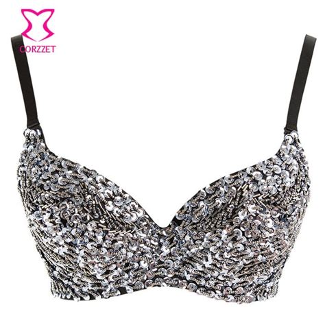 Summer Style Women Bra With Beads And Sequins Push Up Bras Bralette Sexy Sujetador Burlesque