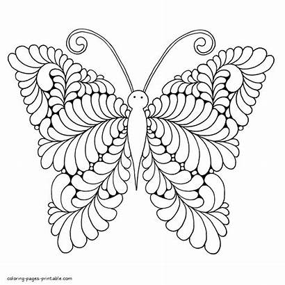 Butterfly Coloring Pages Adult Adults Printable Butterflies