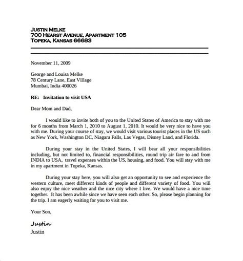 sample invitation letter for us visitor visa - Google Search | Letter