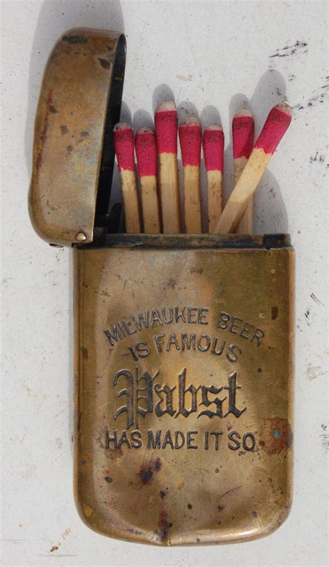 Antique Brass Pocket Match Safe Or Match Holder By Hazelhome