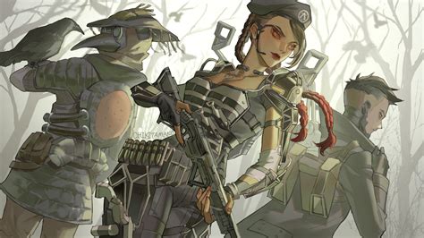 1920x1080 Resolution Bloodhound X Loba X Crypto Hd Apex Legends Art