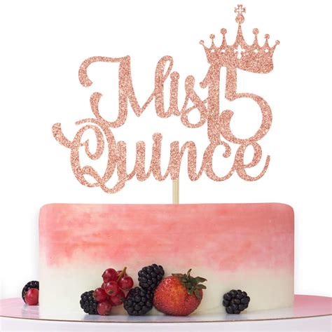 Buy Mis Quince 15 Cake Topper Hello 15 Cheers To 15 Years 15th