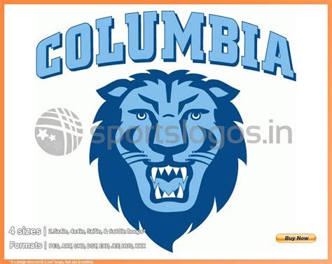 Columbia Lions 2006 Ncaa Division I A C College Sports Embroidery