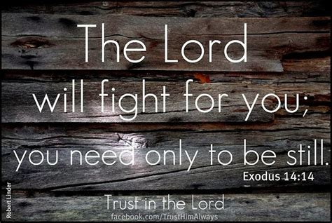 The Lord Will Fight For You You Need Only To Be Still Exodus 144 Quotes