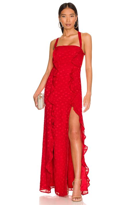 Majorelle Maisie Gown In Ruby Red Revolve