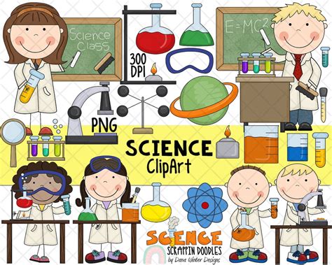 Science Clipart Science Teacher Clipart Science Class Instant Download