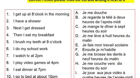 Ks3 French Daily Routine 2 Youtube