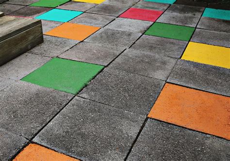The acrylic paint will seal and protect the existing surface as well as giving a clean attractive matt finish. Elsie's Painted Patio Tiles - A Beautiful Mess