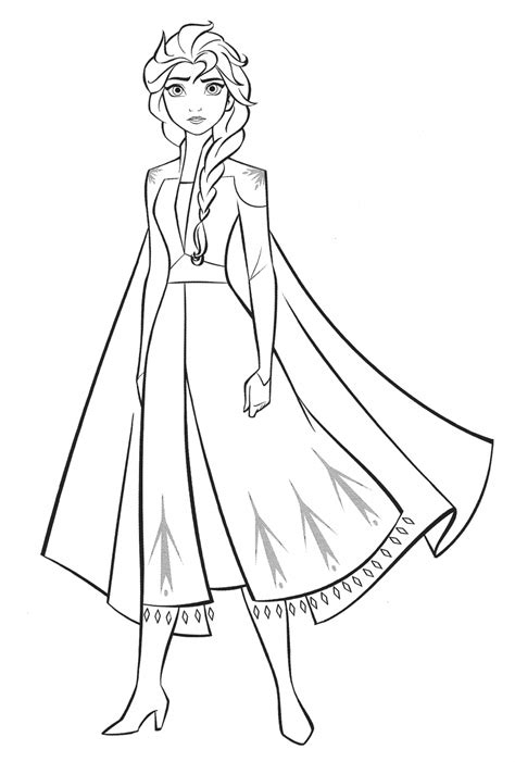 Elsa Full Body Coloring Pages