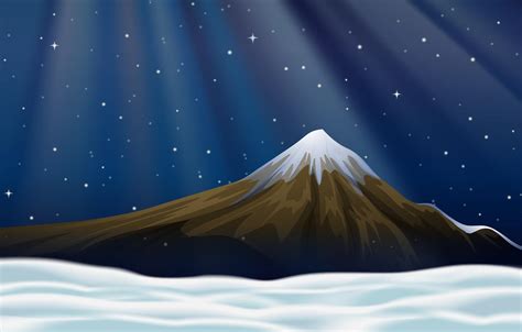 Background Scene With Moutain At Night 294327 Vector Art At Vecteezy