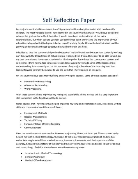 Reflection paper online writing service. 009 Sample Reflective Essay On Course Example Essays Reflection Self Paper Writing Portfolio Of ...
