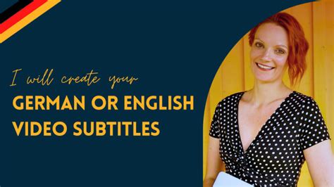 Create German Captions And Subtitles For Your Video By Beatekraemer
