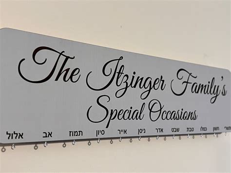 Hebrew Personalised Birthdays Board Dates To Remember Board Year