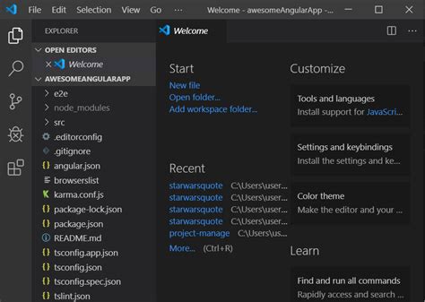 How To Open An Angular Application Inside Of Visual Studio Code
