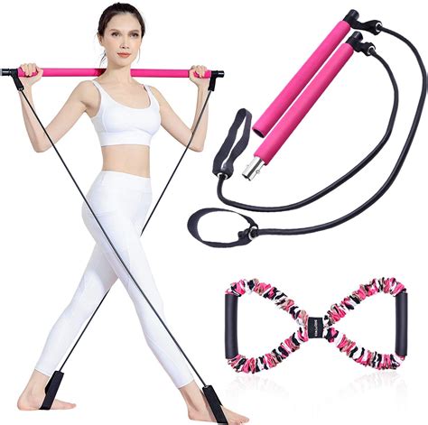 Buy Bqypower Pilates Bar Kit With Resistance Band For Portable Home In