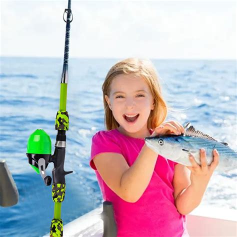 Kids Fishing Starter Kit Youth Telescopic Portable Rod Portable