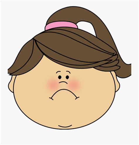 Transparent Mood Clipart Girl Sad Face Cartoon Free Transparent