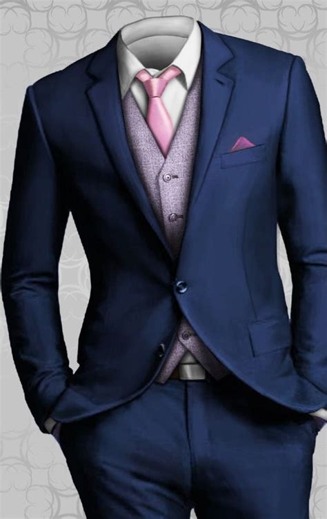 It'll keep things from feeling too frilly and light. 3 piece suit navy pink combo, I like it, I want it!! | Men ...