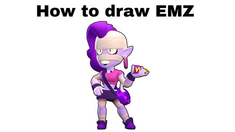 How To Draw Emz Brawler Brawl Stars Step By Step Youtube