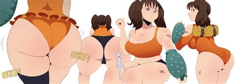Rule 34 Ass Barrybbeesly Big Ass Big Breasts Black Panties Cameltoe Diane Nanatsu No Taizai