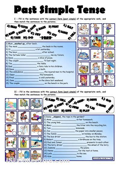 Simple Past Tense Add Ed English Esl Worksheets For Simple Past