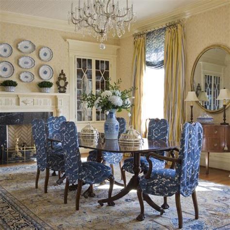 Yellow And Blue Dining Room