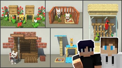 Minecraft 25 Pet House Designs Ft Averagetunasandwich Youtube