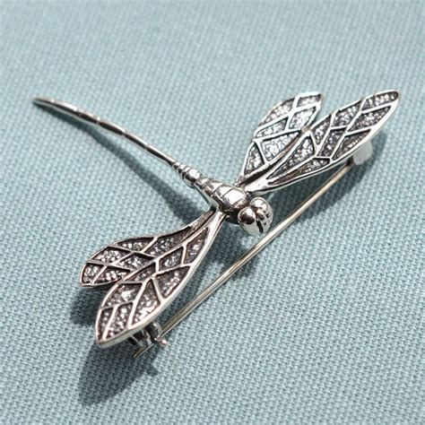 Sterling Silver Dragonfly Brooch In 2021 Brooch Nature Inspired