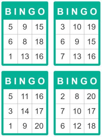 bingo cards for kids 1 to 20 | Bingo for kids, Free printable bingo