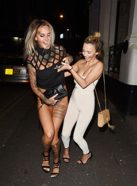 Jemma Lucy Flashes Her Pants After Pal Lifts Up Her Dress