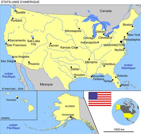 Carte Des Etats Unis Carte Touristique