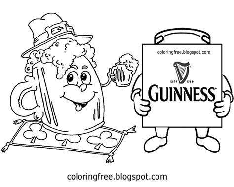 This picture is of irish mug of beer. Irish Mug Of Beer Coloring Page Coloringcom Sketch ...