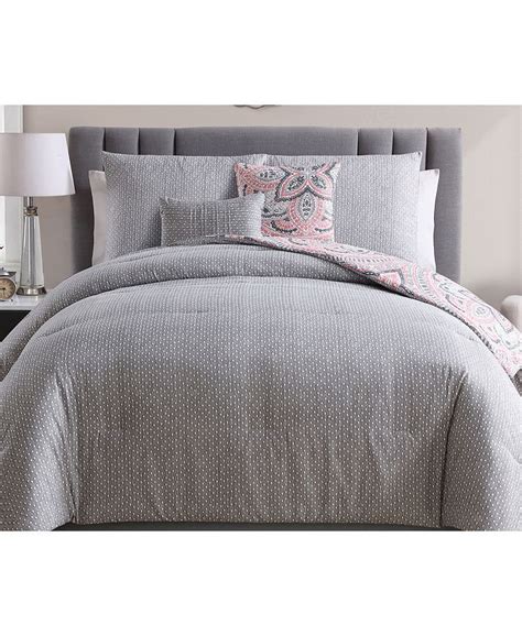 Vcny Home Closeout Allison Reversible Comforter Set King Macys