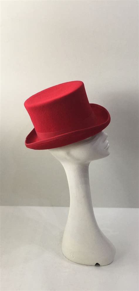 Red Top Hat Races Hats Wedding Hat Womens Fascinators And Ladies