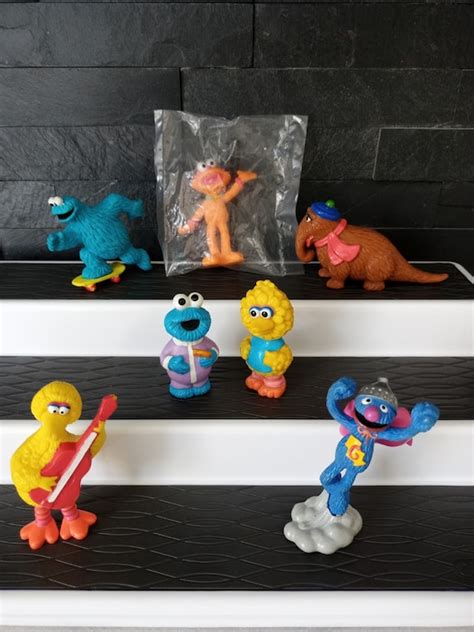 Sesame Street Figures 7 Muppet Pvc Figures Snuffleupagus Etsy