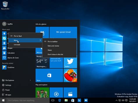 Windows 10 Start Menu Improved Again In Build 10558