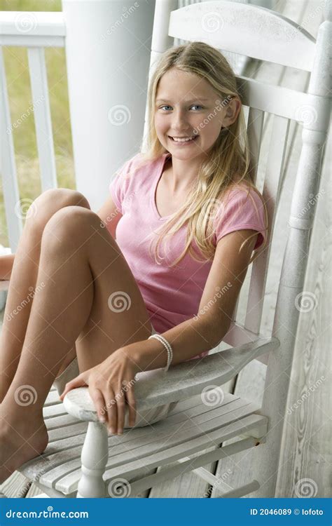 Girl Sitting On Fence Royalty Free Stock Photography Cartoondealer Com
