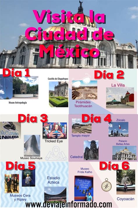 Itinerario De Viaje Para La Ciudad De México Visita México Más