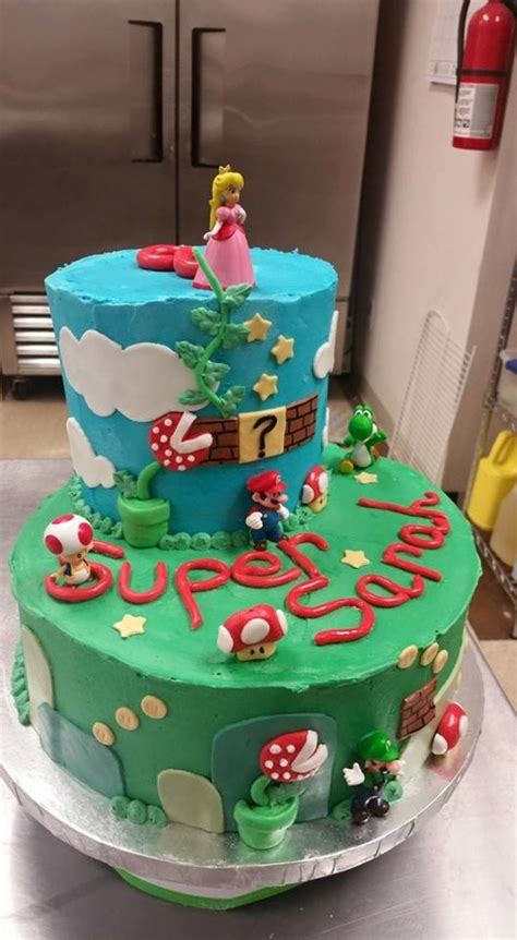 Then i crumb coated it with buttercream and chilled in fridge for an hour. Super Mario Birthday Cake - CakeCentral.com