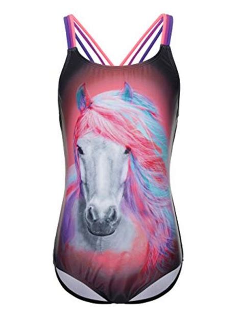 buy dusishidan girls beach sport 1 piece swimsuit bathing suit smile stripe cat print online