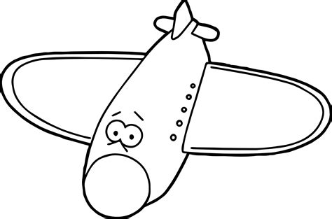 Comic Cartoon Airplane Coloring Page | Wecoloringpage.com